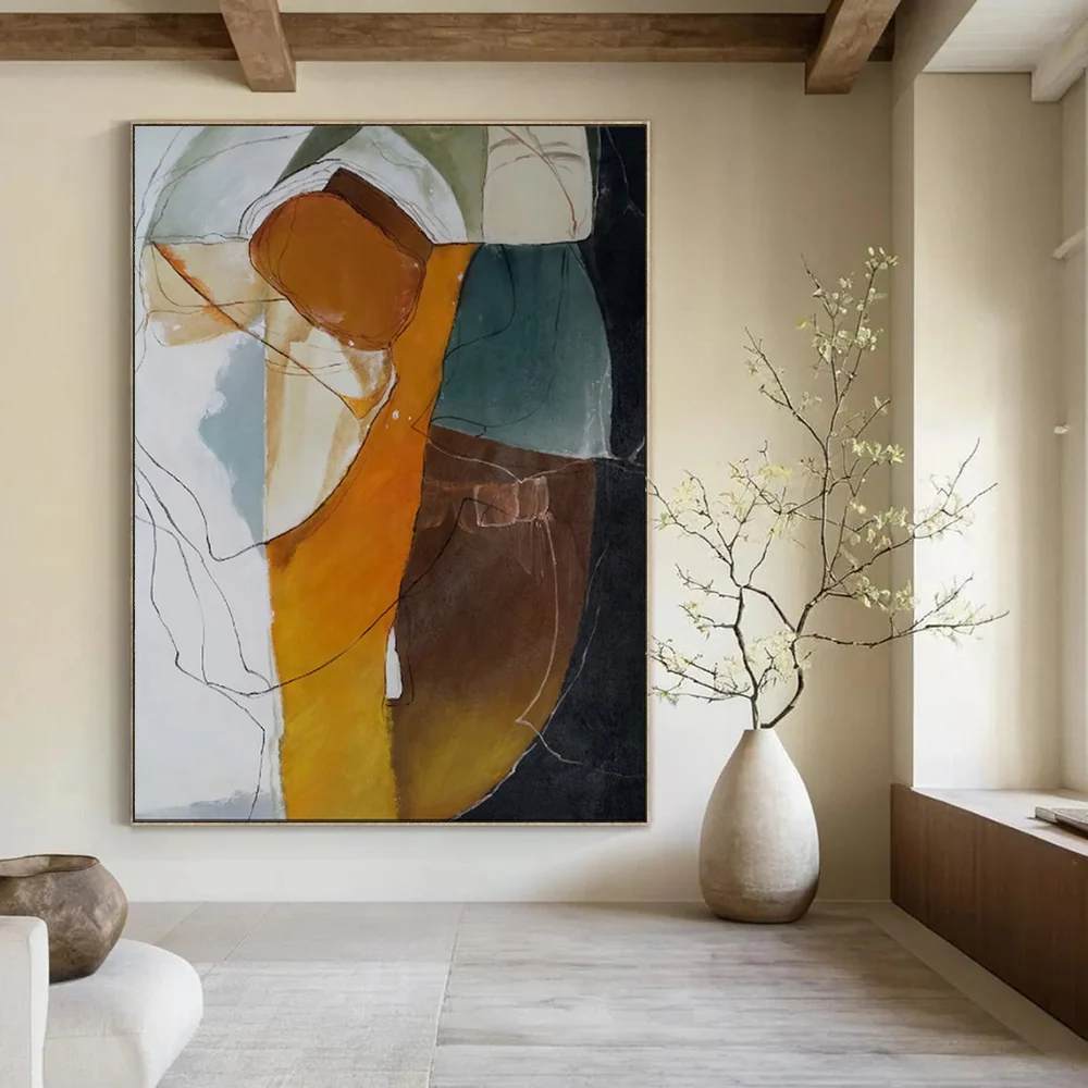 Gallery Handmade Earthy Figure Studio Giant Abstract Wall Art A625I